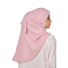 Sulam Mekar Ironless Chiffon Triangle Bawal in Ballerina Pink